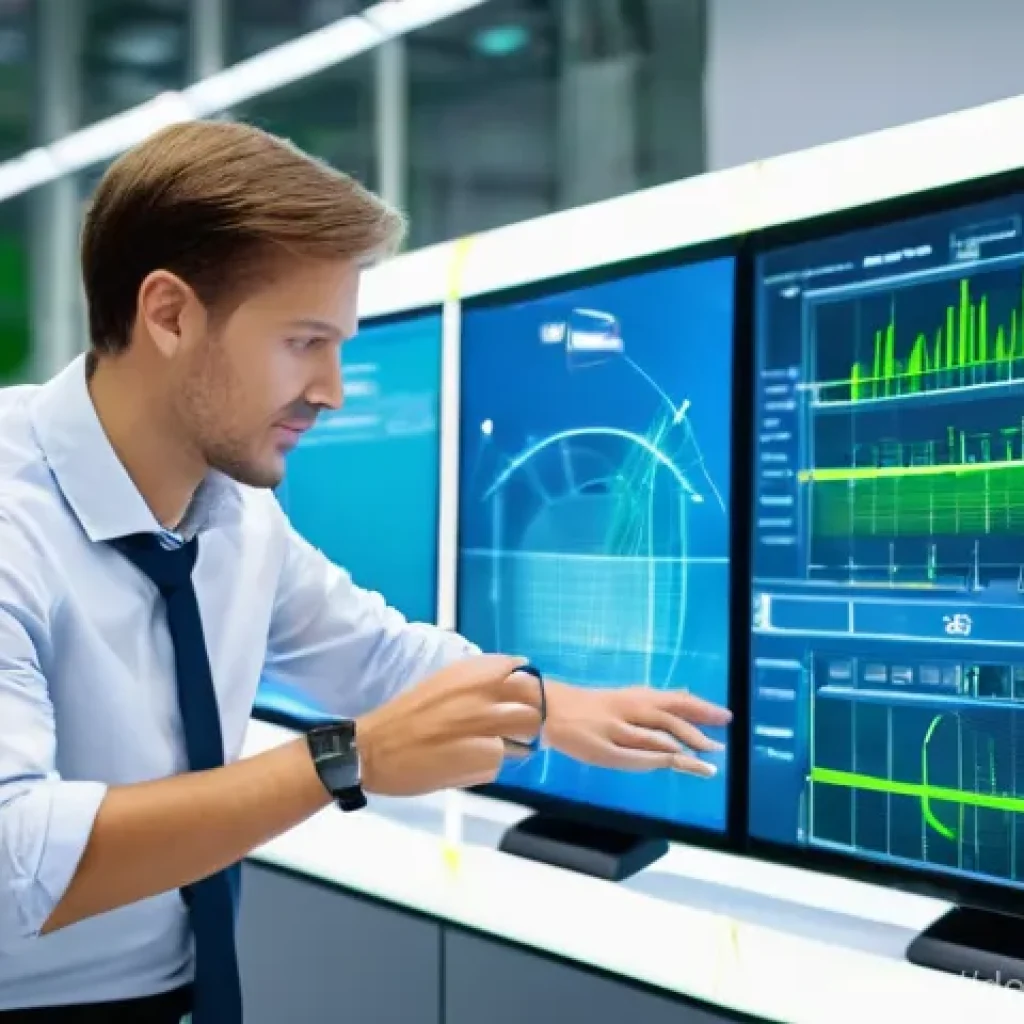 스마트 그리드 기술의 운영 비용 절감 방법 - **Prompt: Predictive Maintenance in Germany's Smart Grid Control Center**
    "A vibrant, technologi...